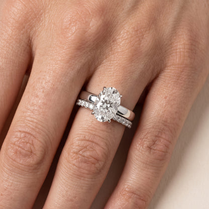 Veda Split Shank Pavé Oval Diamond Engagement Ring in White Gold - lifestyle.jpg