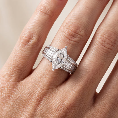 Halle Channel Set Baguette Accent Marquise Diamond Engagement Ring in Silver - lifestyle.jpg