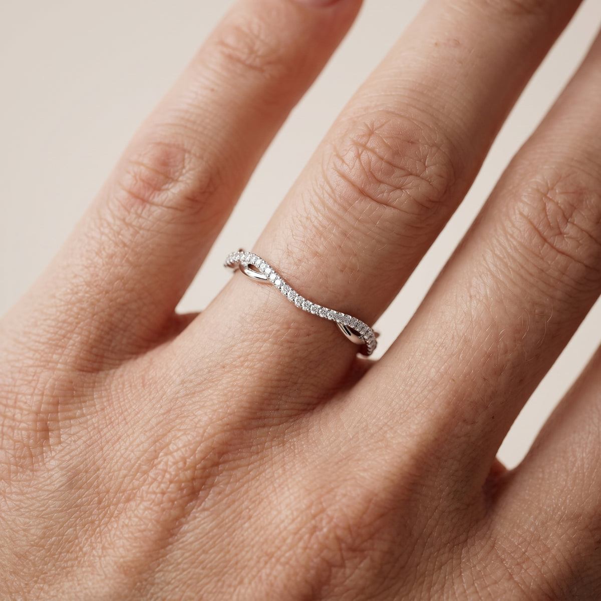 Ivy Petite Twist Round Diamond Half Eternity Band in White Gold - lifestyle.jpg