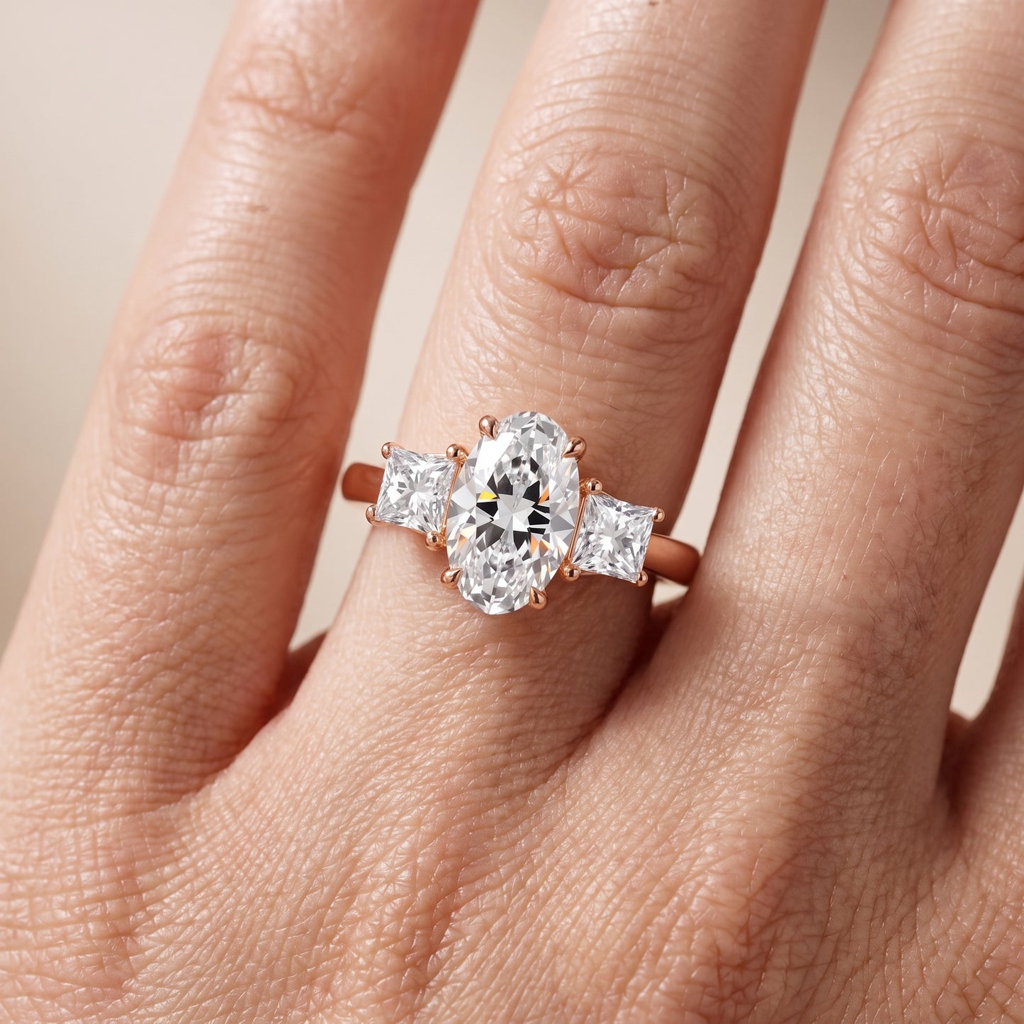 Sienna Three-Stone Oval Diamond Ring in Rose Gold - lifestyle.jpg