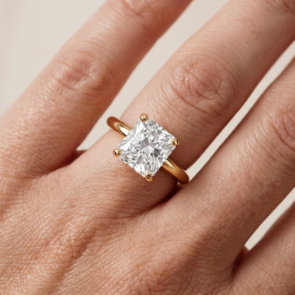 Wren Solitaire Radiant Diamond Ring in Yellow Gold - lifestyle.jpg
