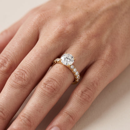 Alix Statement Pavé Round Diamond Engagement Ring in Silver - lifestyle.jpg