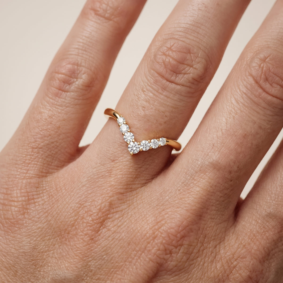 Simone Curved Round Diamond Wedding Band in Yellow Gold - lifestyle.jpg