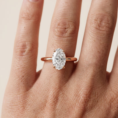 Amira Six-Prong Solitaire Oval Diamond Engagement Ring in Rose Gold - lifestyle.jpg