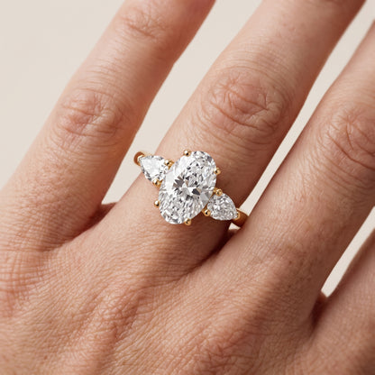Mirabel Three-Stone Oval Diamond Engagement Ring in Yellow Gold - lifestyle.jpg