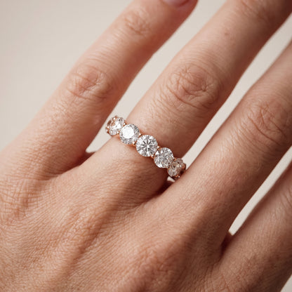 Aditi Claw Prong Round Diamond Eternity Band in Rose Gold - lifestyle.jpg