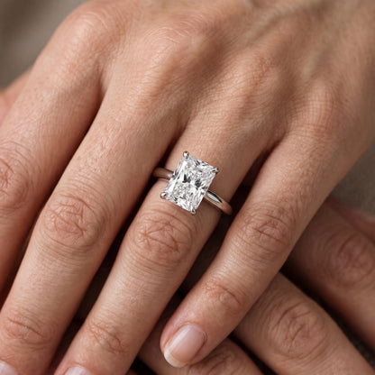 Sadie Cathedral Solitaire Radiant Diamond Engagement Ring in Platinum - lifestyle.jpg