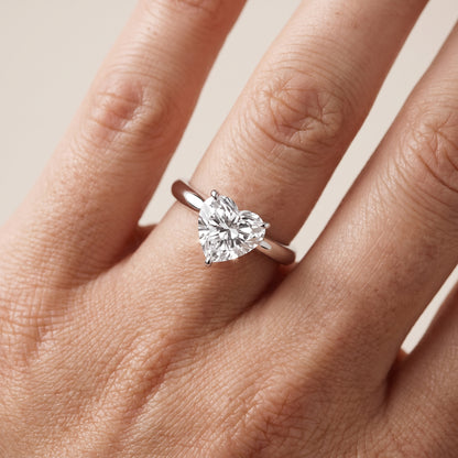 Kalia Knife Edge Solitaire Heart Diamond Engagement Ring in White Gold - lifestyle.jpg