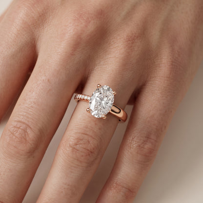 Rosie Solitaire Basket Oval Diamond Engagement Ring in Rose Gold - lifestyle.jpg