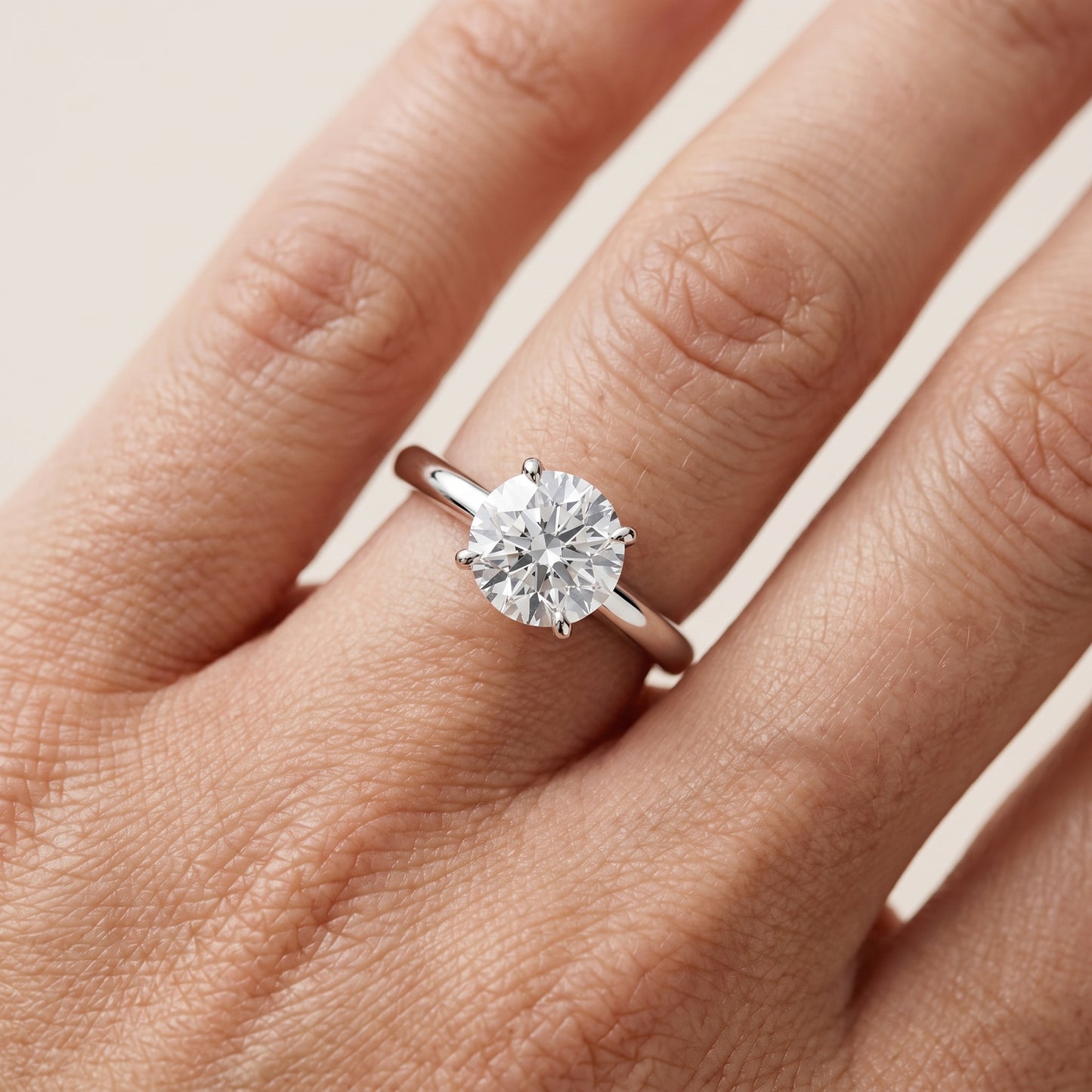 Sadie Cathedral Solitaire Round Diamond Ring in White Gold - lifestyle.jpg