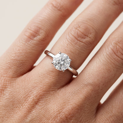 Sadie Cathedral Solitaire Round Diamond Ring in White Gold - lifestyle.jpg