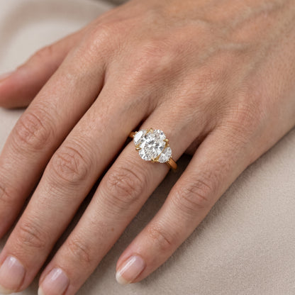 Madera Half-Moon Three-Stone Oval Diamond Engagement Ring in Rose Gold - lifestyle.jpg