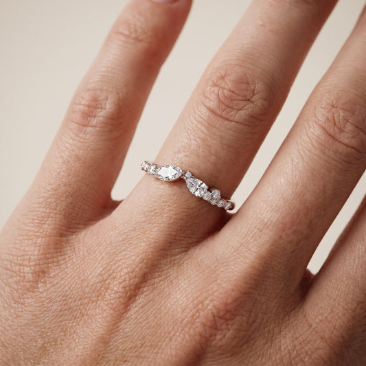 Sonia Curved Marquise & Round Diamond Wedding Band in White Gold - lifestyle.jpg