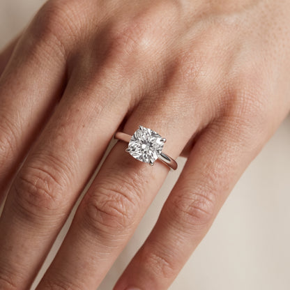 Sadie Cathedral Solitaire Cushion Diamond Ring in White Gold - lifestyle.jpg