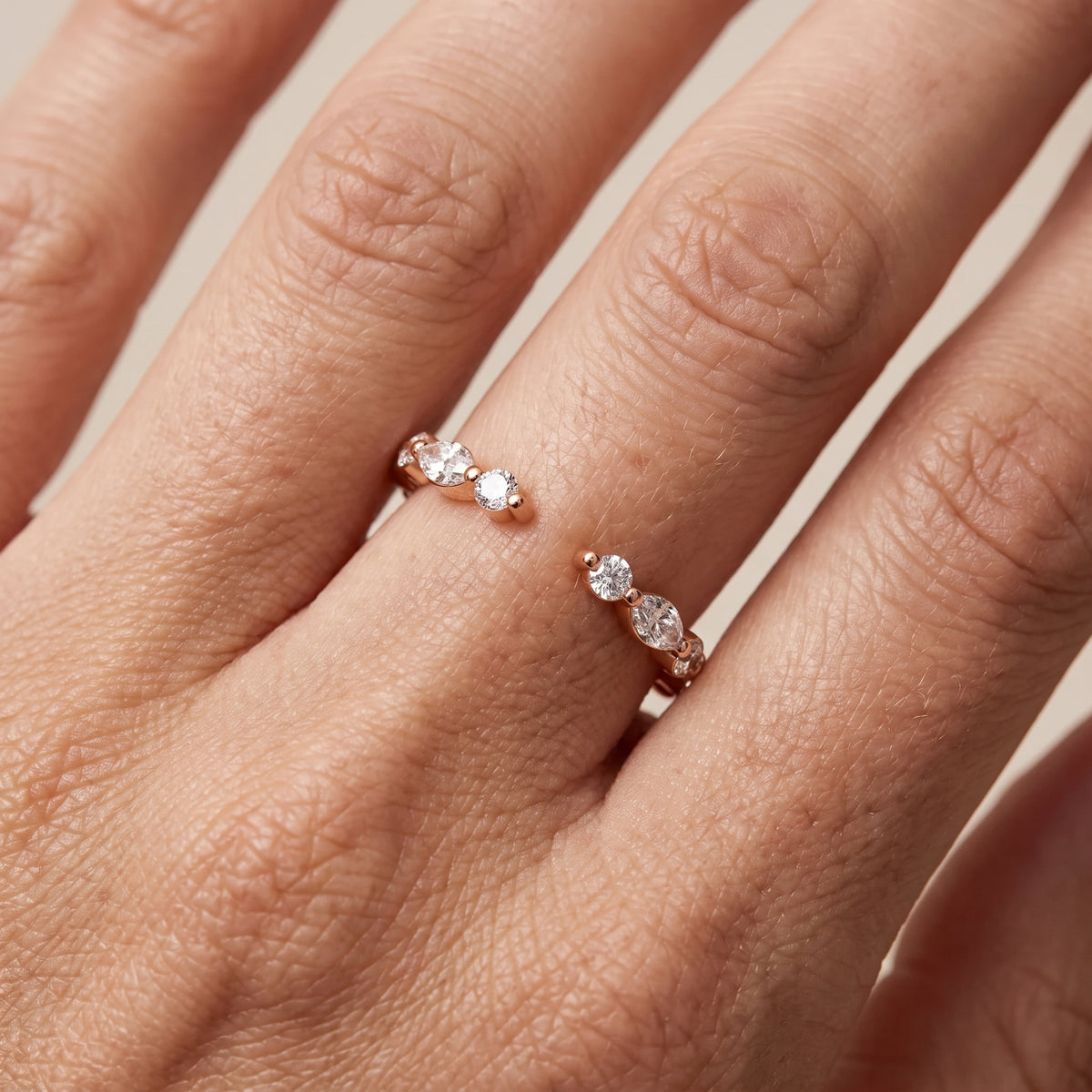 Hollis Shared Prong Round & Marquise Diamond Wedding Band in Rose Gold - lifestyle.jpg