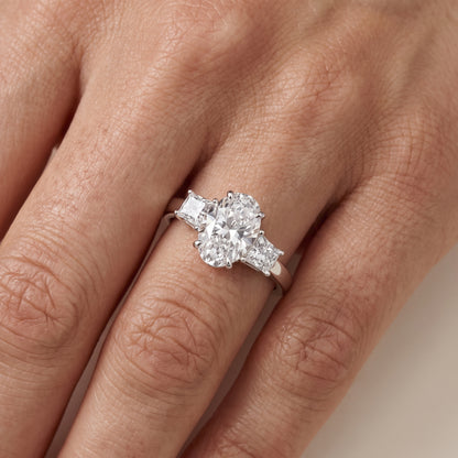 Selena Three-Stone Basket Oval Diamond Ring in Platinum - lifestyle.jpg
