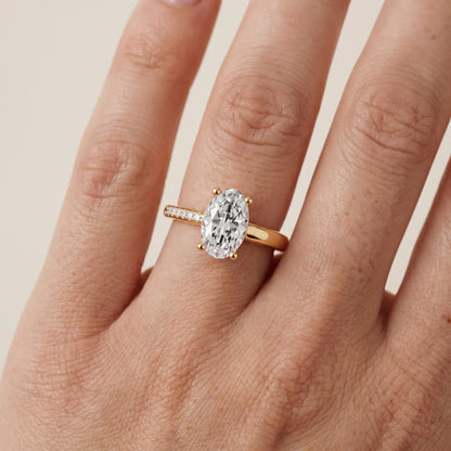 Rosie Solitaire Basket Oval Diamond Engagement Ring in Yellow Gold - lifestyle.jpg