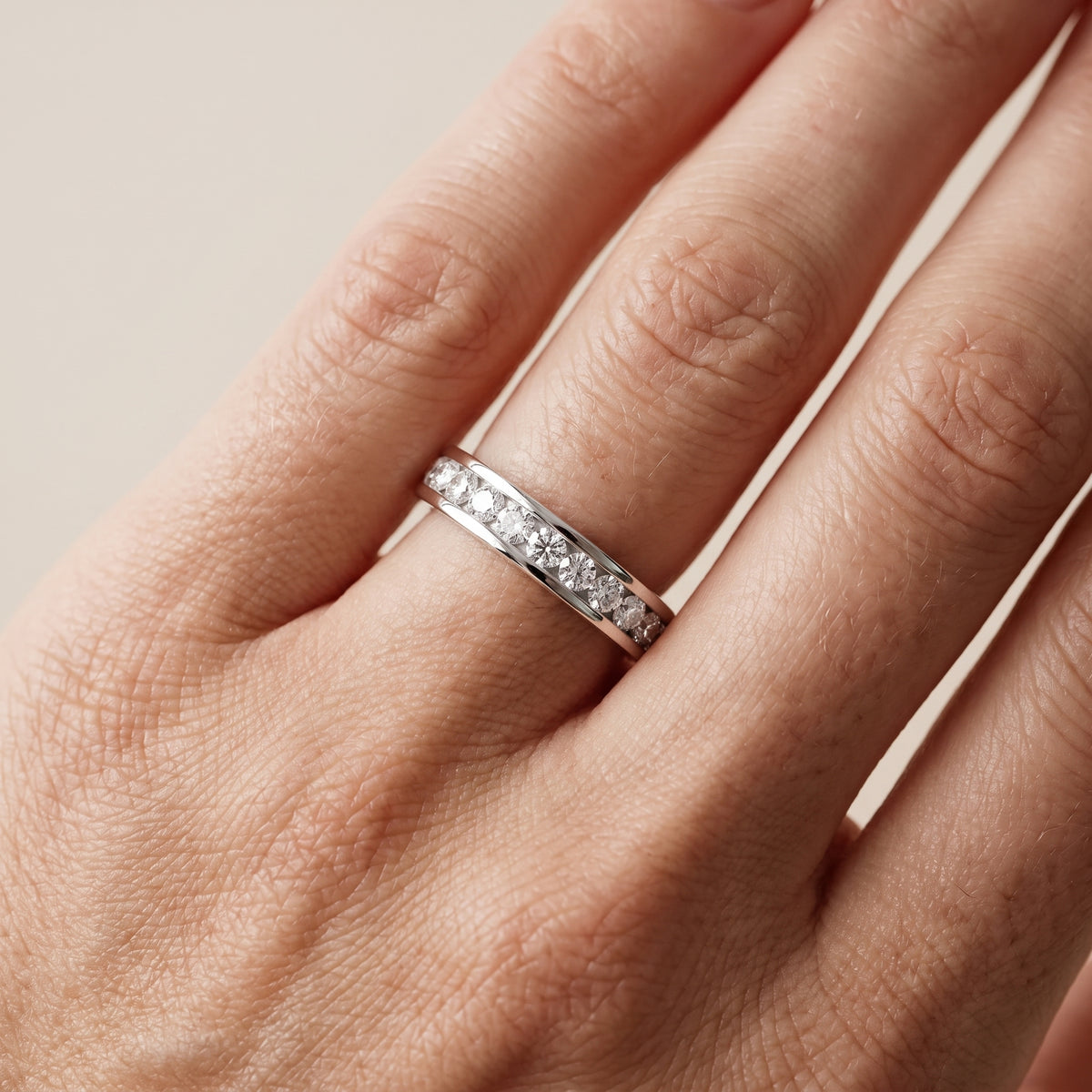 Ayana Channel Set Round Diamond Eternity Band in Platinum - lifestyle.jpg