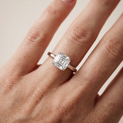 Anais Trellis Solitaire Asscher Diamond Engagement Ring in White Gold - lifestyle.jpg