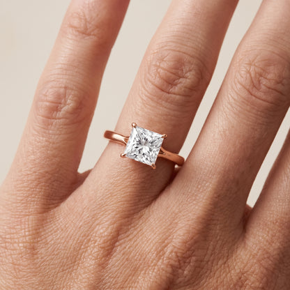 Anais Trellis Solitaire Princess Diamond Engagement Ring in Rose Gold - lifestyle.jpg