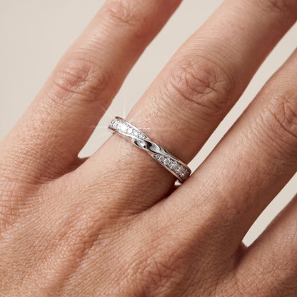 Sutton Twist Pavé Round Diamond Wedding Band in Silver - lifestyle.jpg
