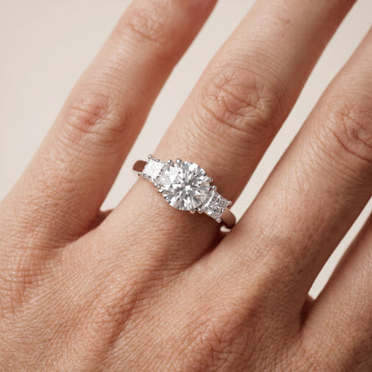Sienna Three-Stone Round Diamond Ring in White Gold - lifestyle.jpg