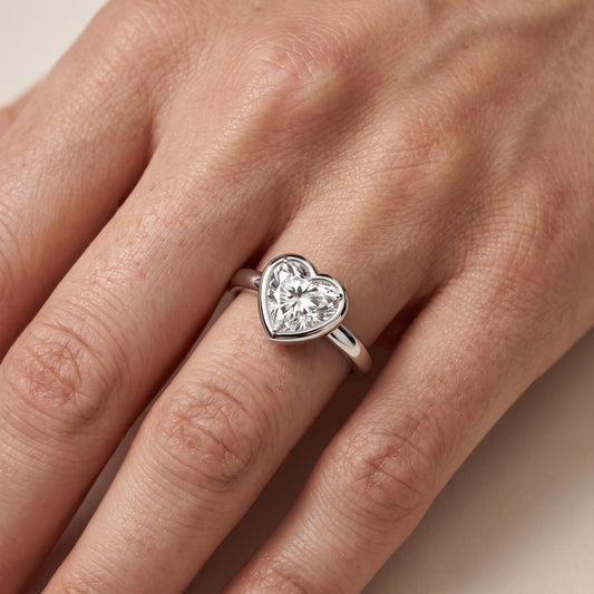 Alina Bezel Solitaire Heart Diamond Ring in White Gold - lifestyle.jpg