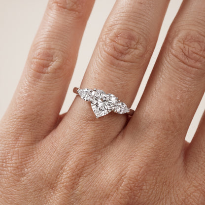 Mirabel Three-Stone Heart Diamond Engagement Ring in Silver - lifestyle.jpg