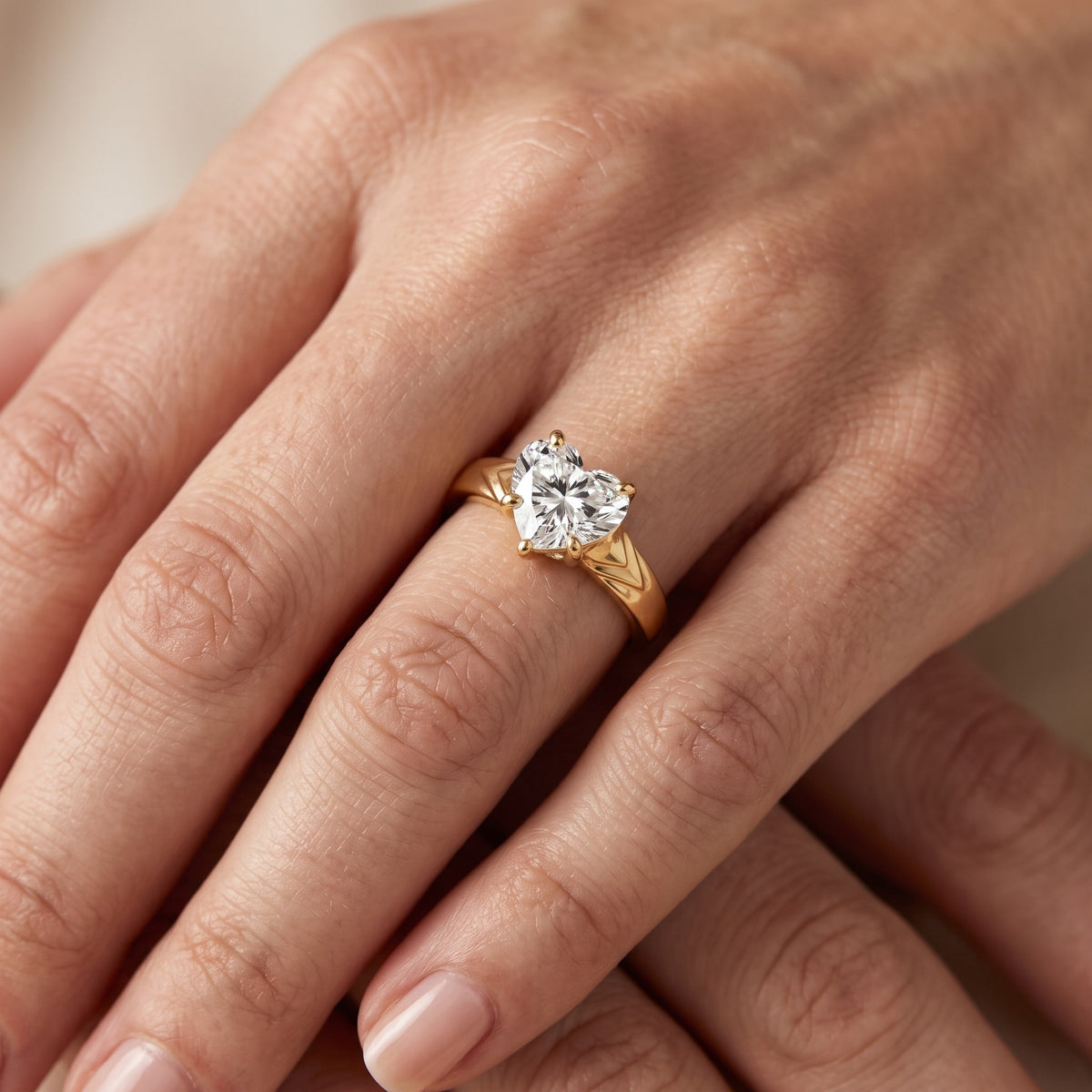 Jana Engraved Heart Diamond Engagement Ring in Platinum - lifestyle.jpg