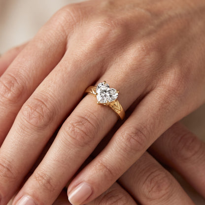 Jana Engraved Heart Diamond Engagement Ring in Platinum - lifestyle.jpg