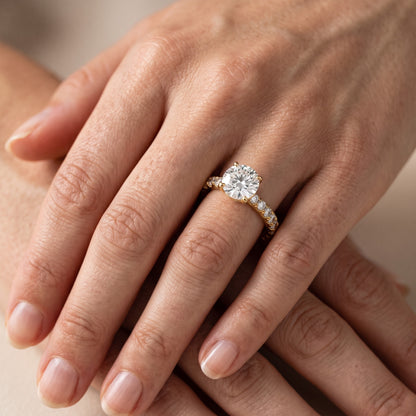 Luisa Pavé Round Diamond Engagement Ring in White Gold - lifestyle.jpg