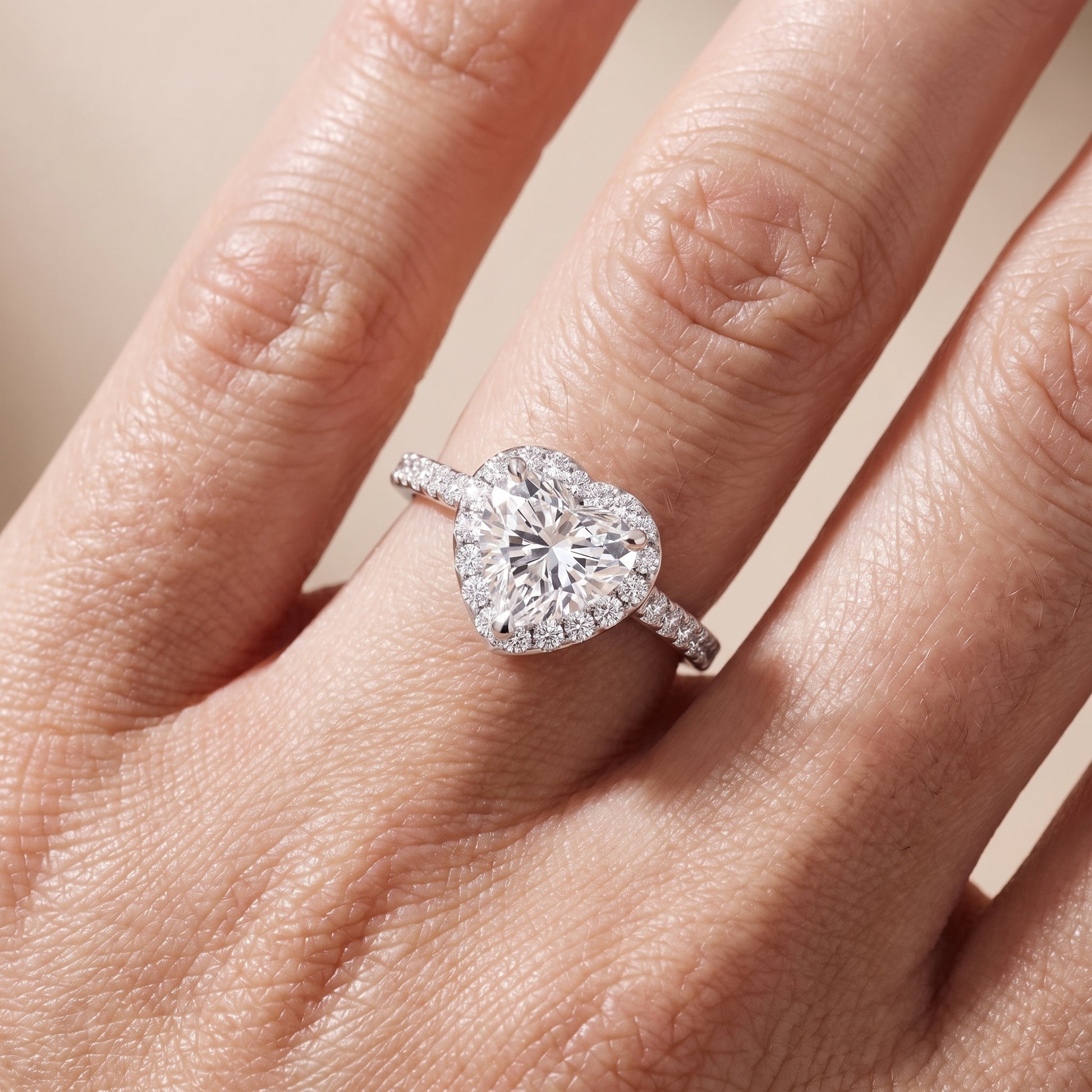 Amara Halo Claw Prong Heart Diamond Ring in Platinum - lifestyle.jpg
