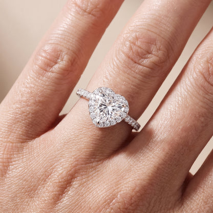 Amara Halo Claw Prong Heart Diamond Ring in Platinum - lifestyle.jpg