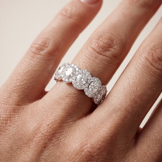 Delphine Pavé Oval Diamond Eternity Band in White Gold - lifestyle.jpg