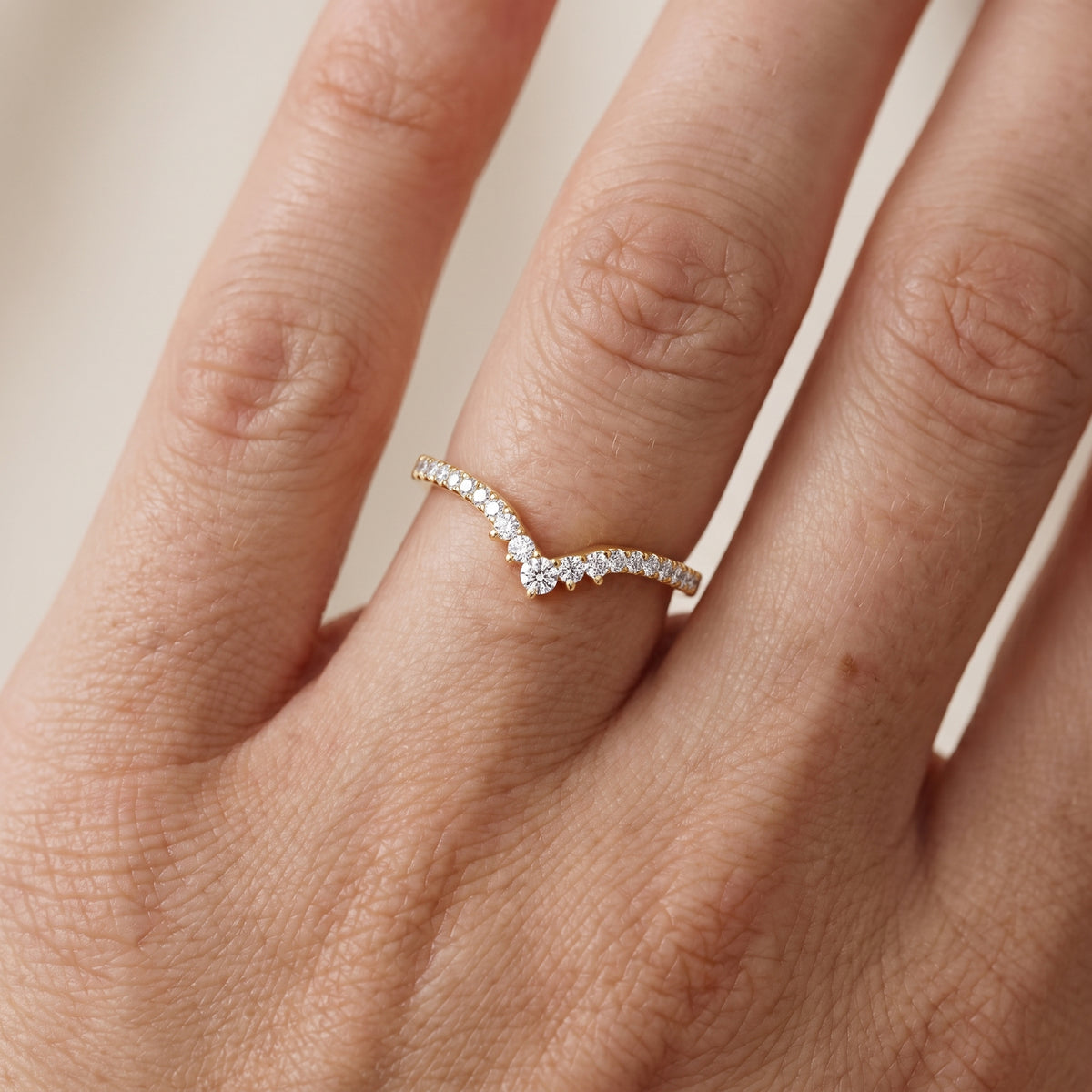 Colette Curved Riviera Round Diamond Wedding Band in Yellow Gold - lifestyle.jpg