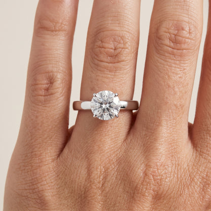 Lara Hidden Halo Round Diamond Engagement Ring in White Gold - lifestyle.jpg