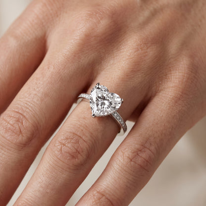 Naia Hidden Halo Heart Diamond Ring in White Gold - lifestyle.jpg