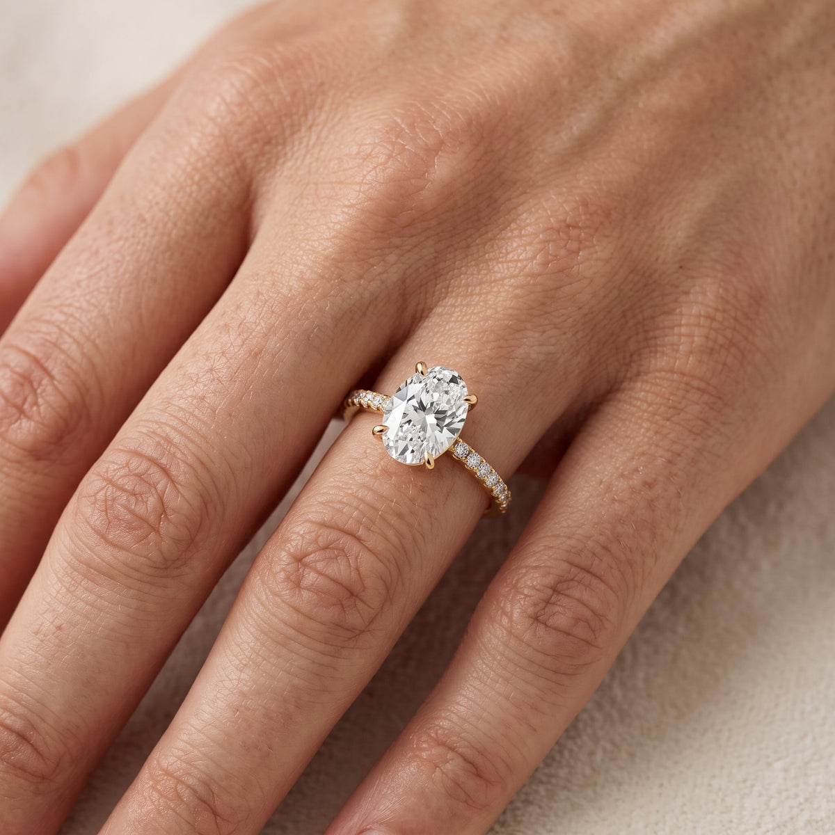Venetia Pavé Oval Diamond Engagement Ring in Platinum - lifestyle.jpg