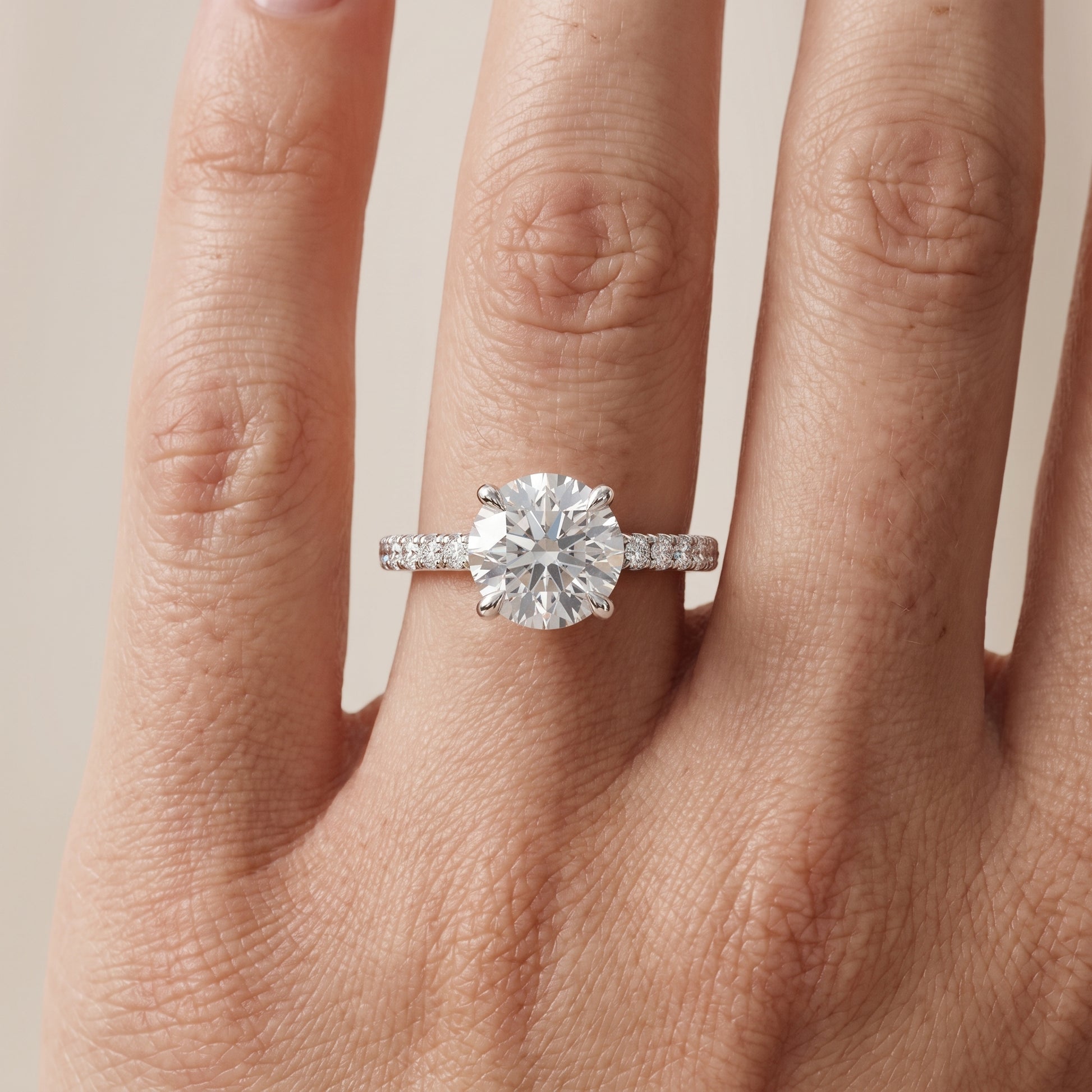 Maya Hidden Halo Pavé Round Diamond Engagement Ring in Platinum - lifestyle.jpg
