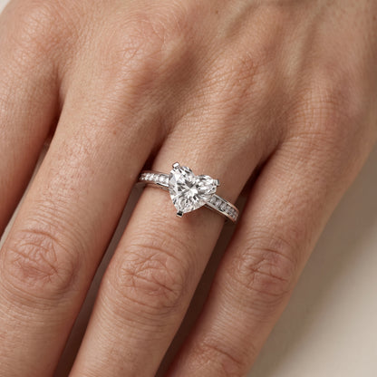 Tessa Solitaire Channel Set Heart Diamond Engagement Ring in White Gold - lifestyle.jpg