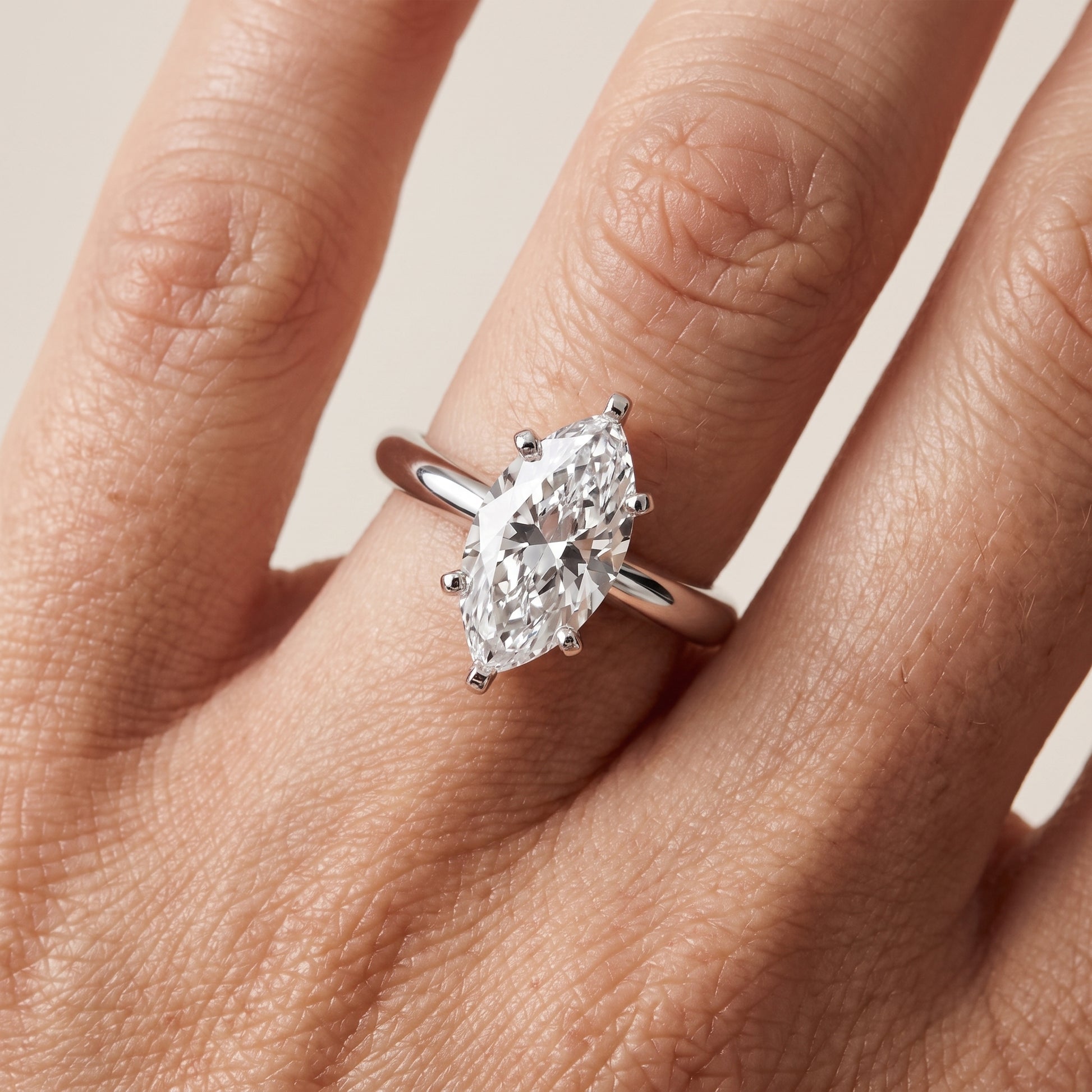 Wren Solitaire Marquise Diamond Ring in Platinum - lifestyle.jpg