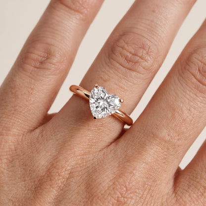 Wren Solitaire Heart Diamond Ring in Rose Gold - lifestyle.jpg
