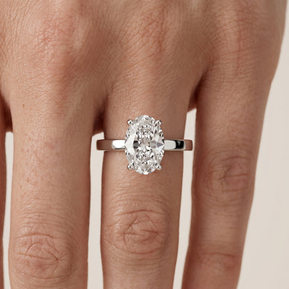 Delia Solitaire Oval Diamond Engagement Ring in White Gold - lifestyle.jpg