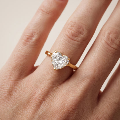 Anais Trellis Solitaire Heart Diamond Engagement Ring in Yellow Gold - lifestyle.jpg