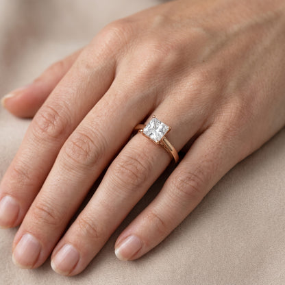 Iris Vintage Princess Diamond Engagement Ring in Rose Gold - lifestyle.jpg