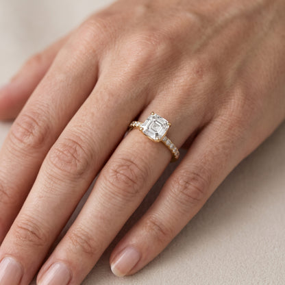 Brea Twist Pavé Asscher Diamond Engagement Ring in Platinum - lifestyle.jpg
