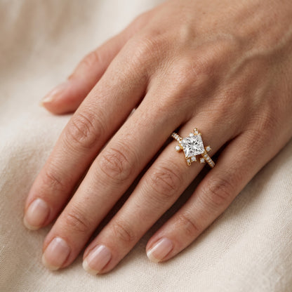 Agnes Bypass Pavé Princess Diamond Engagement Ring in White Gold - lifestyle.jpg