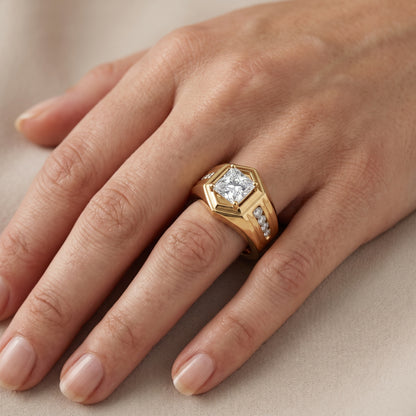 Cody Statement Channel Set Princess Diamond Engagement Ring in Silver - lifestyle.jpg