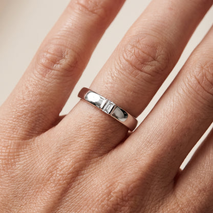 Kalina Channel Set Baguette Diamond Wedding Band in Silver - lifestyle.jpg