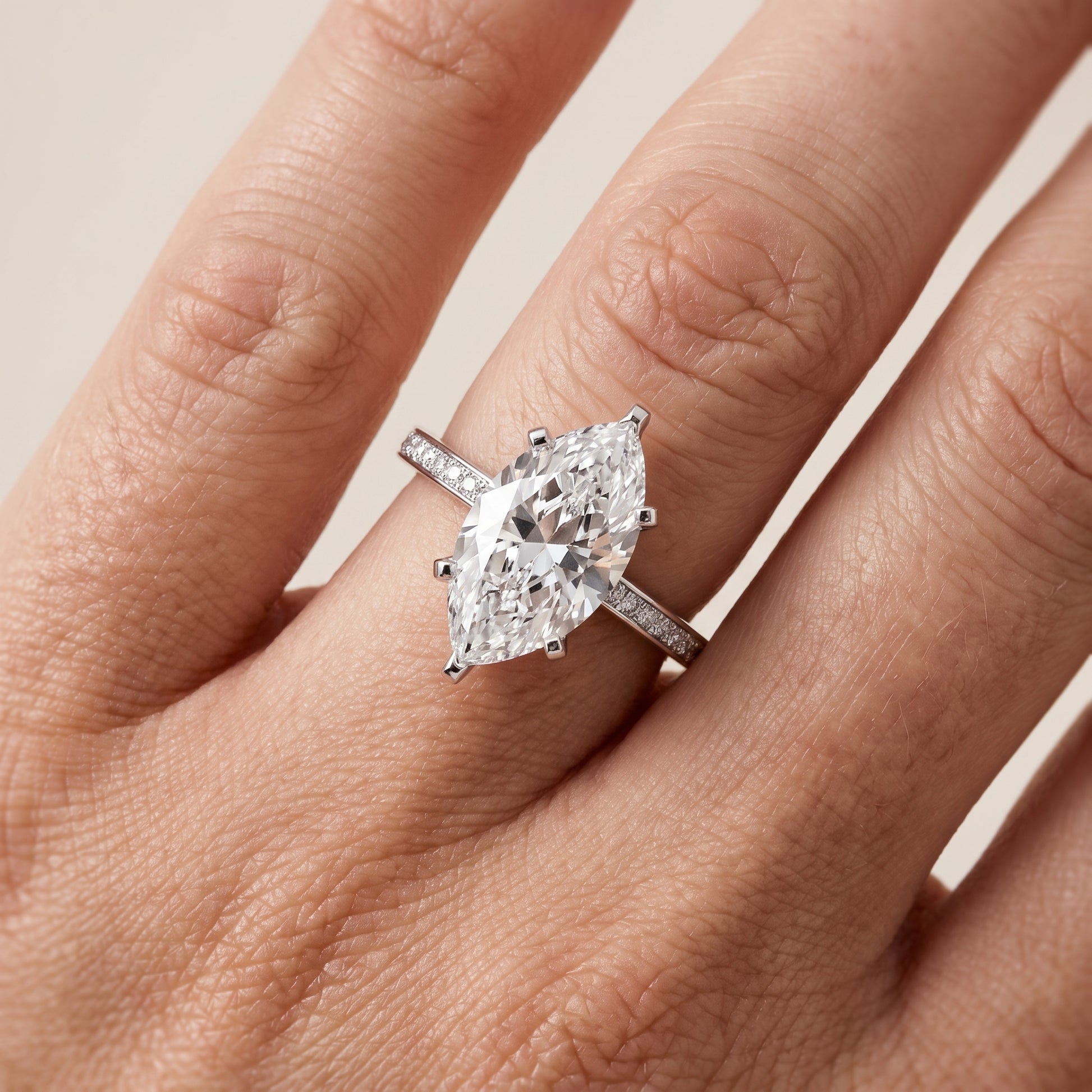 Naia Hidden Halo Marquise Diamond Ring in Platinum - lifestyle.jpg